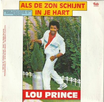 Lou Prince - Als De Zon Schijnt In Je Hart + Zonder Jou (Vinylsingle)