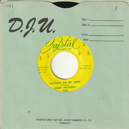 Jimmy Pritchett - Nothing On My Mind + That's The Way I Feel (Vinylsingle)