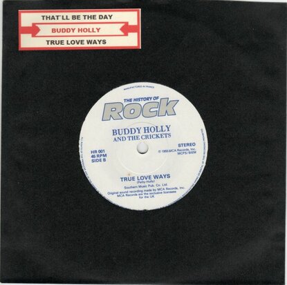 Buddy Holly - That'll be the day + True love ways (Vinylsingle)