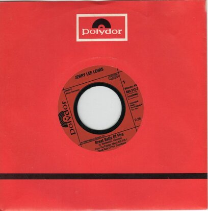 Jerry Lee Lewis - Great balls of fire (movie-version) + Breathless (Vinylsingle)
