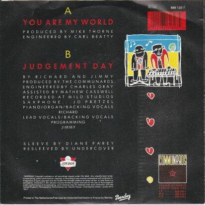 Communards - You are my world + Judgement day (Vinylsingle)