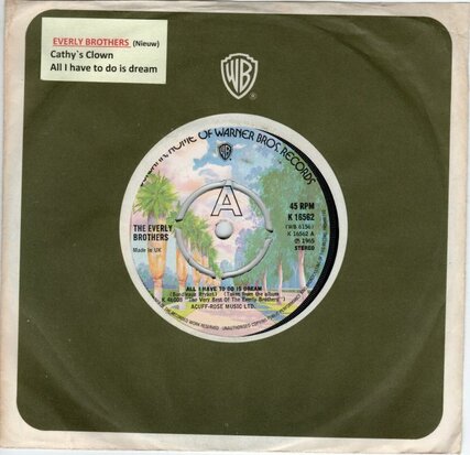 Everly Brothers - Cathy's clown + All I have to do is dream (Vinylsingle)