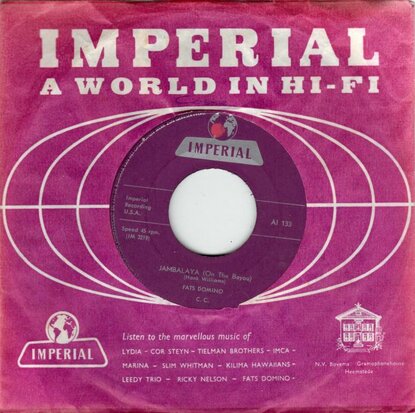 Fats Domino - Jambalaya + Won't you come on back (Vinylsingle)