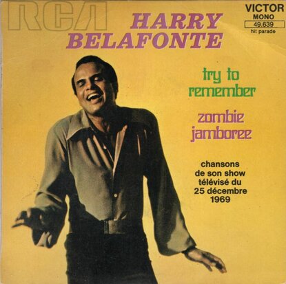 Harry Belafonte - Try to remember + Zombie Jamboree (Vinylsingle)