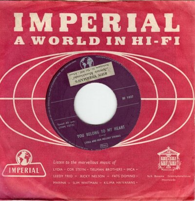 Lydia & the Melodystrings - You belong to my heart + Each time (Vinylsingle)