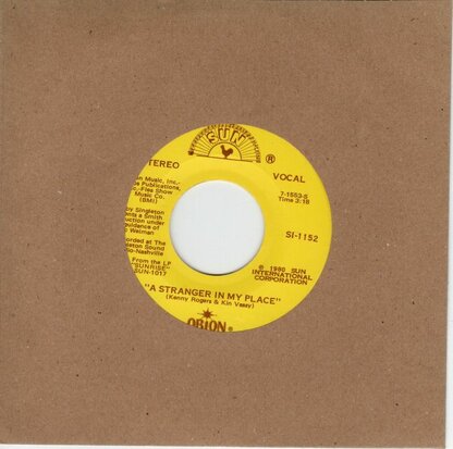 Orion - A Stranger In My Place + It Ain't No Mystery (Vinylsingle)