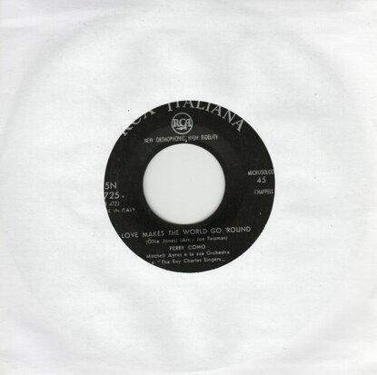 Perry Como - Mandolins in the moonlight + Love makes the world go round (Vinylsingle)