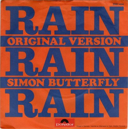 Simon Butterfly - Rain Rain Rain + Rainbow (Vinylsingle)