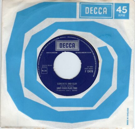 Unit Four plus Two - Concrete and clay + When I fall in love (Vinylsingle)