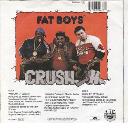 Fat Boys - Wipe out! + Crushin' (Vinylsingle)