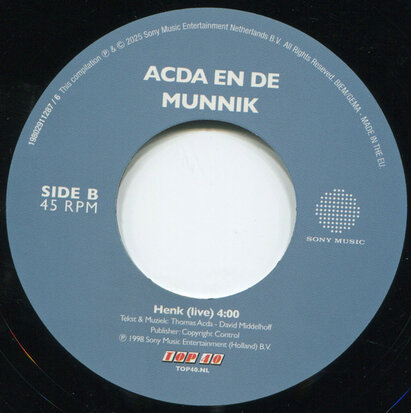 Acda & De Munnik - Niet Of Nooit Geweest + Henk (live) (Vinylsingle)