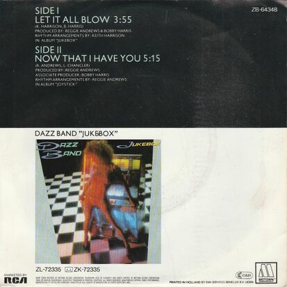 Dazz band - Let it all blow + Now that I have you (Vinylsingle)