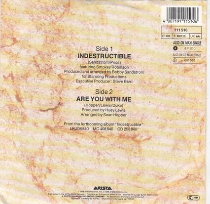 Four Tops - Indestructible + Are you with me (Vinylsingle)