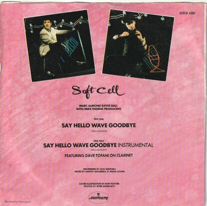 Soft Cell - Say hello wave goodbye + (instr.) (Vinylsingle)