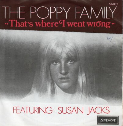 Poppy Family - That's where I went wrong + Shadows on my wall (Vinylsingle)