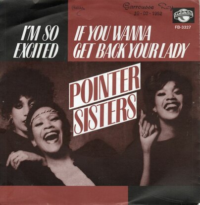 Pointer Sisters - I'm so excited + If you wanna get back your lady (Vinylsingle)