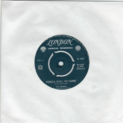 Pat Boone - Fools hall of fame + Brightest wishing star (Vinylsingle)