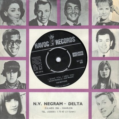 Motions - I want you I need you + Suzie, baby (Vinylsingle)
