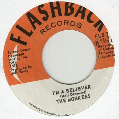 Monkees - I'm a believer + Pleasant Valley Sunday (Vinylsingle)