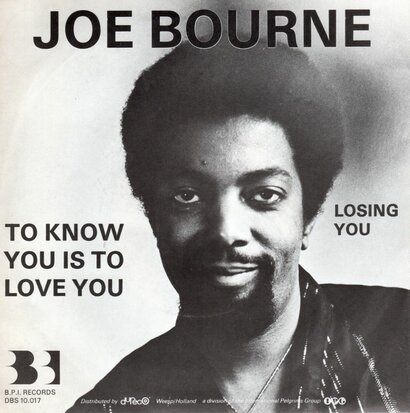 Joe Bourne  - To Know You Is To Love You + Losing You (Vinylsingle)