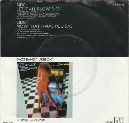 Dazz band - Let it all blow + Now that I have you (Vinylsingle)