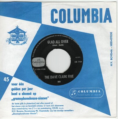 Dave Clark Five - Glad all over + I know you (Vinylsingle)