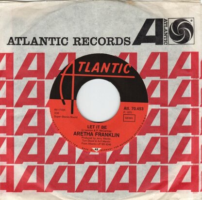 Aretha Franklin - Let it be + Don't play that song (Vinylsingle)