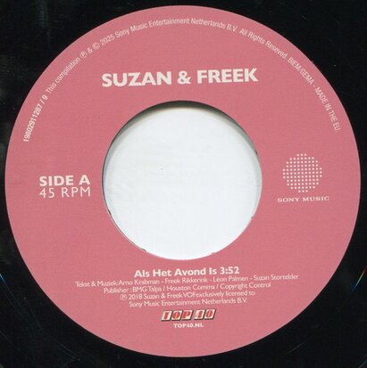 Suzan & Freek - Als Het Avond Is + (Instr.) (Vinylsingle)
