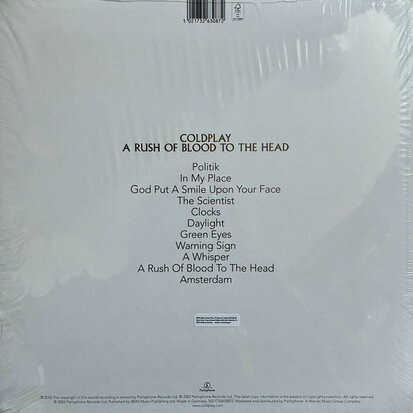 COLDPLAY - A RUSH OF BLOOD TO THE HEAD -COLOURED- (Vinyl LP)