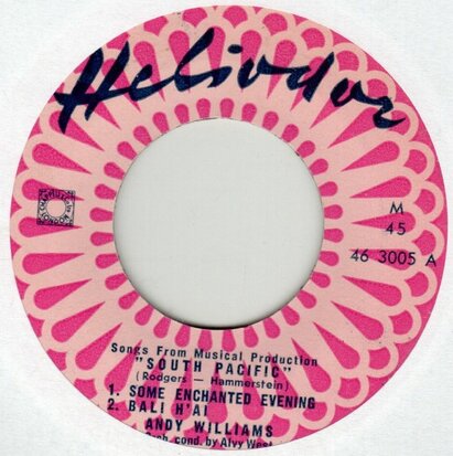 Andy Williams - Songs From Musical Production South Pacific (EP) (Vinylsingle)