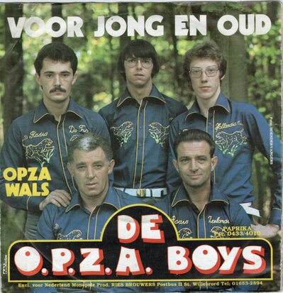 O.P.Z.A. Boys - Voor jong en oud + Opza wals (Vinylsingle)