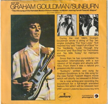 Graham Gouldman  - Sunburn + Think about it (Vinylsingle)