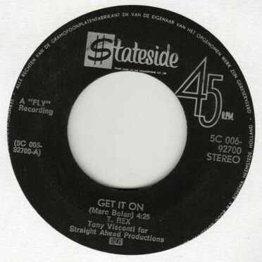 T. Rex - Get it on + Raw ramp (Vinylsingle)