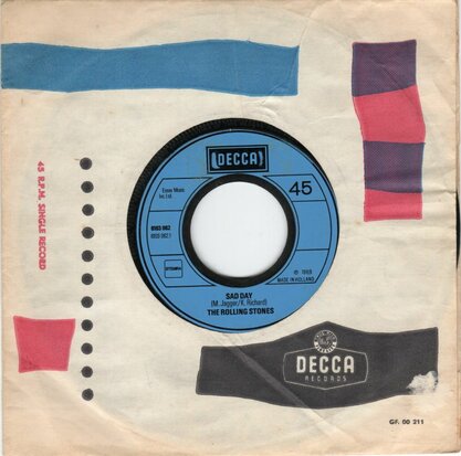 Rolling Stones - Sad day + You can't always get what you want (Vinylsingle)