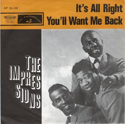 Impressions - It's All Right + You'll Want Me Back (Vinylsingle)