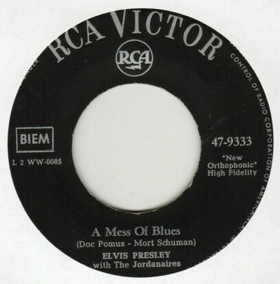 Elvis Presley - A mess of blues + The girl of my best friend (Vinylsingle)