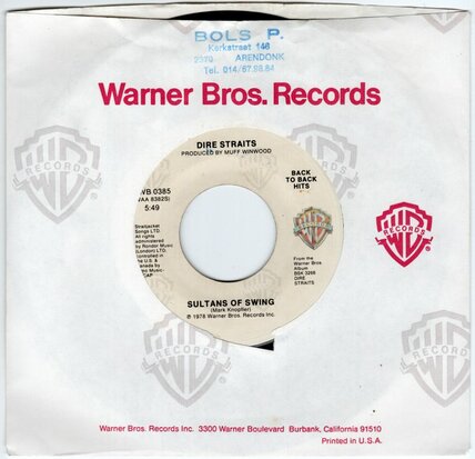 Dire Straits - Sultans of swing + Down to the waterline (Vinylsingle)