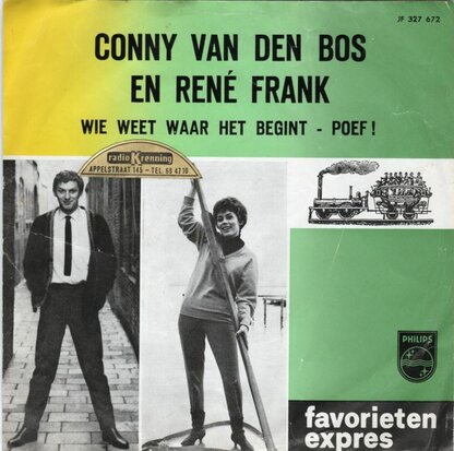 Conny van den Bos & Rene Frank - Wie weet waar het begint + Poef! (Vinylsingle)