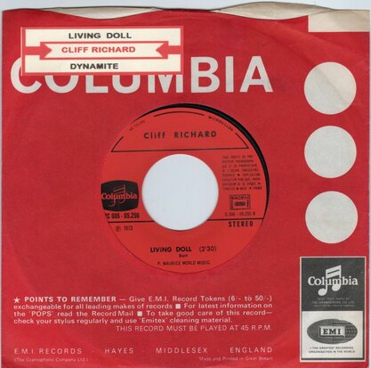 Cliff Richard - Living doll + Dynamite (Vinylsingle)