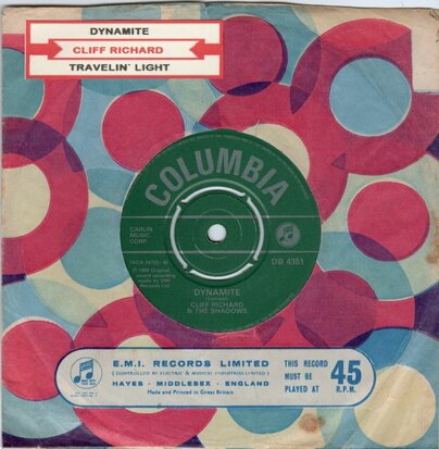 Cliff Richard - Dynamite + Travellin' light (Vinylsingle)