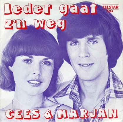 Cees & Marjan - Ieder Gaat Z'n Weg + Voorbij Je 't Weet (Vinylsingle)