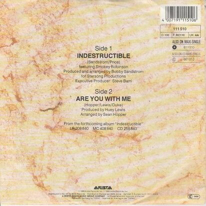 Four Tops - Indestructible + Are you with me (Vinylsingle)