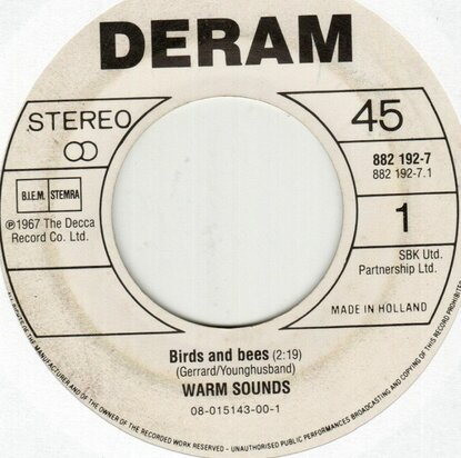 Warm Sounds / Cat Stevens - Birds and bees + I love my dog (Vinylsingle)