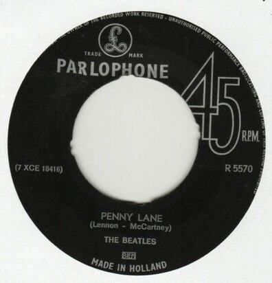 The Beatles - Penny Lane + Strawberry fields forever (Vinylsingle)