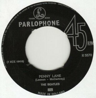 The Beatles - Penny Lane + Strawberry fields forever (Vinylsingle)