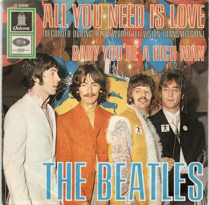 The Beatles - All you need is love + Baby you're a rich man (Vinylsingle)