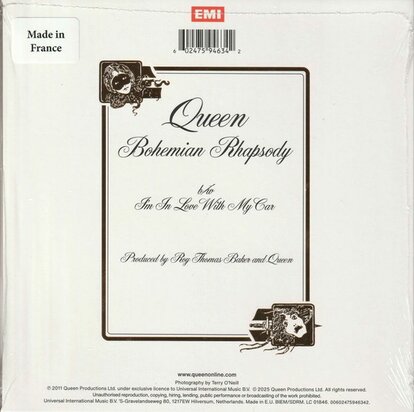 Queen - Bohemian Rhapsody + I'm In Love With My Car (Vinylsingle)