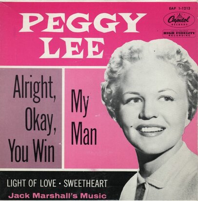 Peggy Lee - Alright, Okay, You Win (EP) (Vinylsingle)
