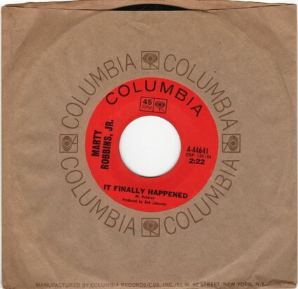 Marty Robbins Jr. - Big Mouthin' Around + It Finally Happened (Vinylsingle)