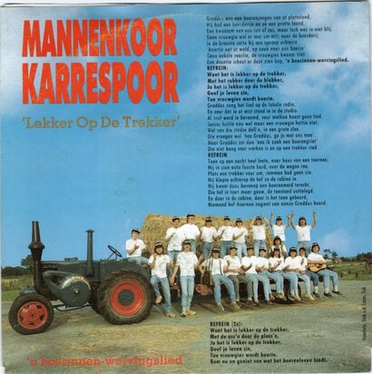 Mannenkoor Karrespoor - Lekker op d'n trekker + Koekalverij (Vinylsingle)